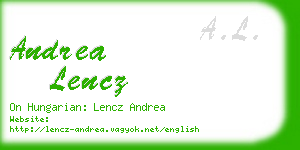 andrea lencz business card